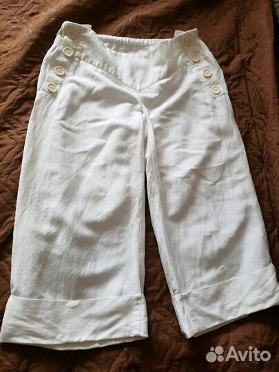 Бриджи для беременных, лён