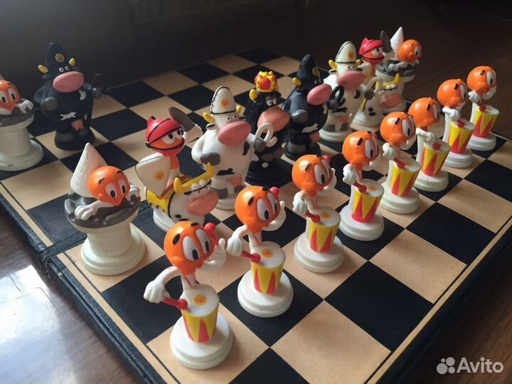 Чупа чупс шахматы, коллекция за белых плюс 2, 18шт