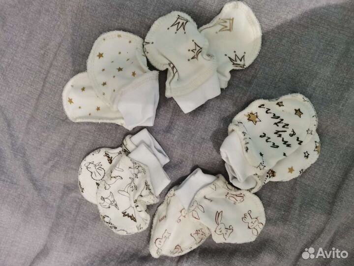 Антицарапки, пинетки, шапочки, штанишки, распашон