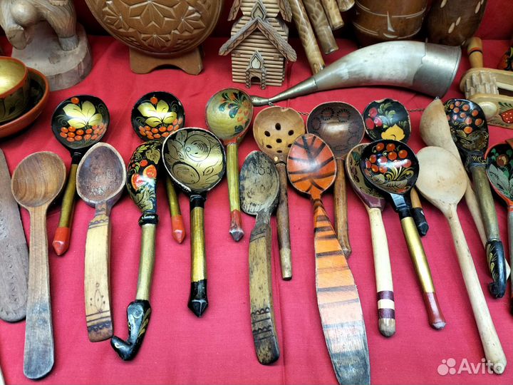 Ложки, деревянная утварь