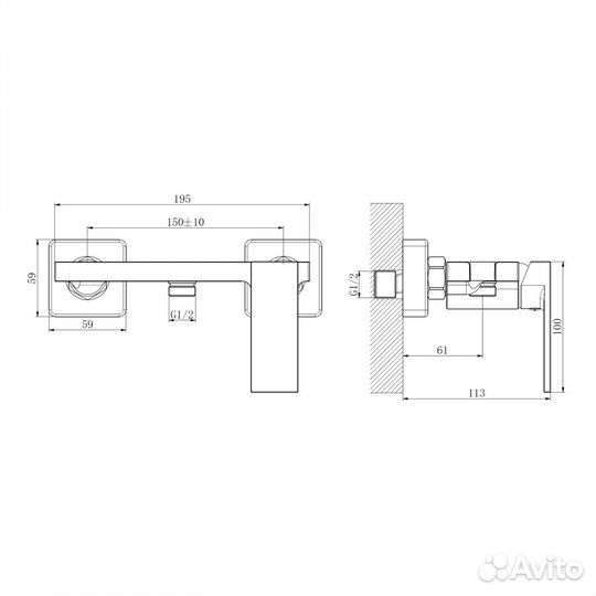 Гигиенический душ Haiba HB5517-7, черный