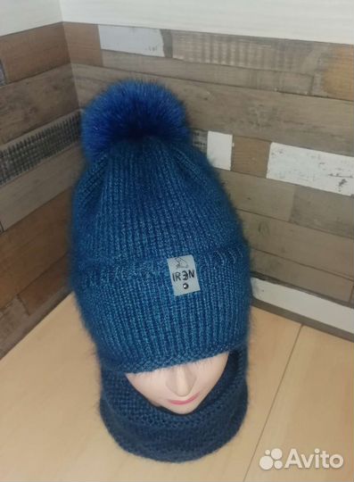 Комплект шапка и снуд