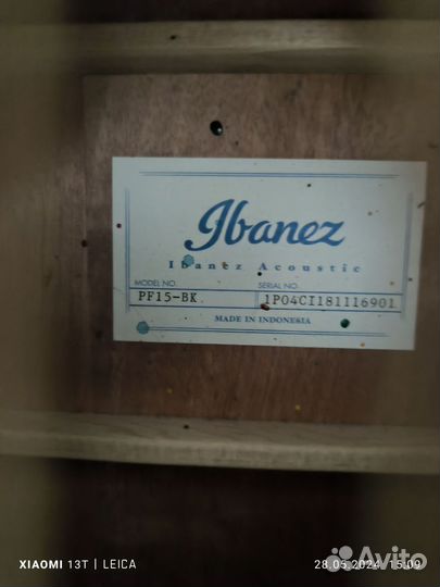 Акустическая гитара ibanez