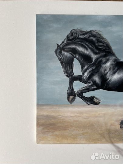 Лошадь Картина на холсте большая