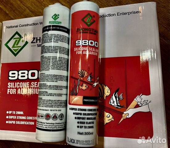 Герметик для аквариума Черный и Прозрачный