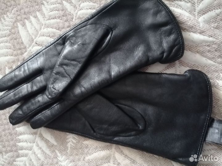 Перчатки женские кожаные