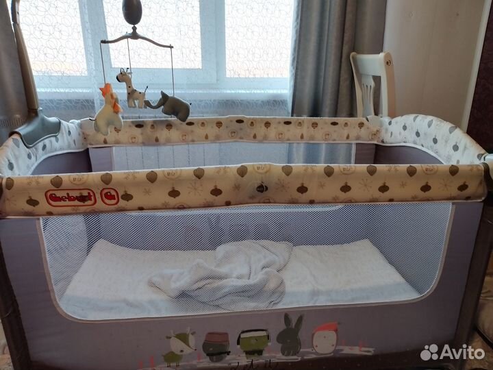 Детская кровать манеж с матрасом