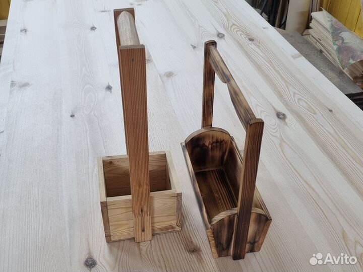 Корзинка деревянная для цветов или подарков