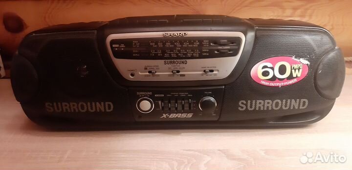 Магнитола двухкассетная, Шарп