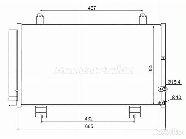 Радиатор кондиционера lexus GS300, lexus GS300/350/430/460/450H 05, lexus GS300/350/430/460/450H 05