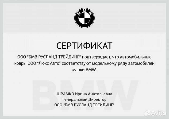 3D Коврики BMW из Экокожи