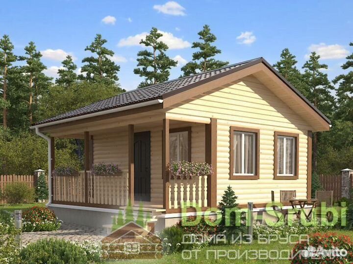 Карабаново-Хорошая надёжная Баня из бруса Б-35 6х6