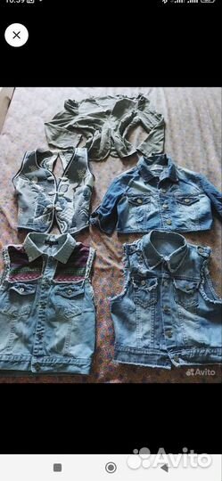 Жилетки джинсовые для девочки