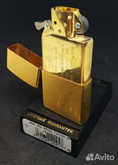 Zippo 200 Brush Gold Plated 1997 г.в