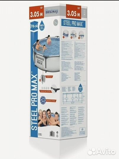 Новый Каркасный бассейн 305*76см