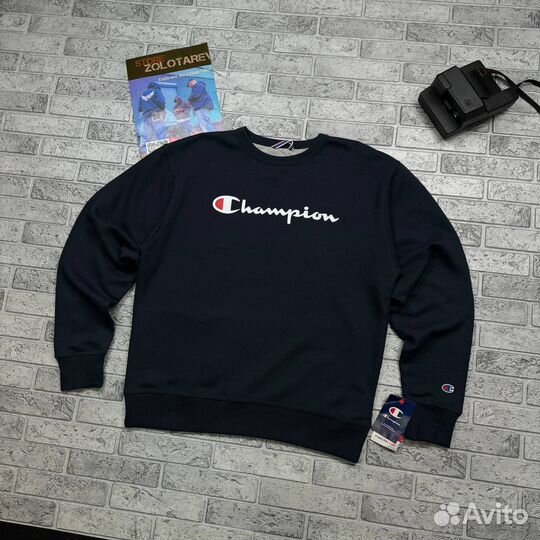 Свитшот Champion Powerblend Fleece Crew Script