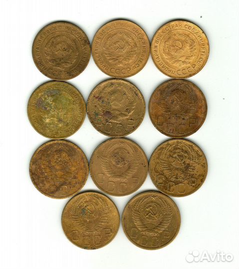 Набор 5 копеек раннего СССР