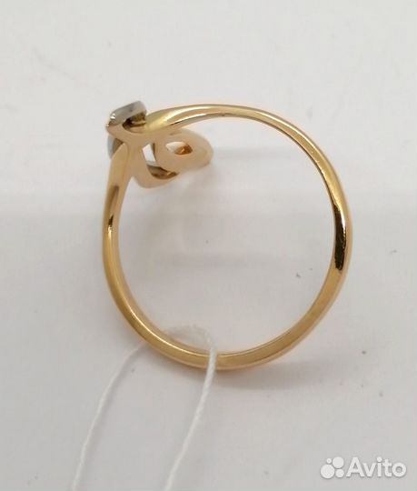 Кольцо / размер 18,5 / 3,15г / Золото585 / фианиты круглые