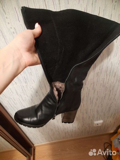 Сапоги зимние, натуральная кожа, 39 размер
