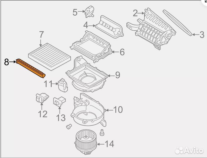 Крышка салонного фильтра Elantra AD 97129-F2000