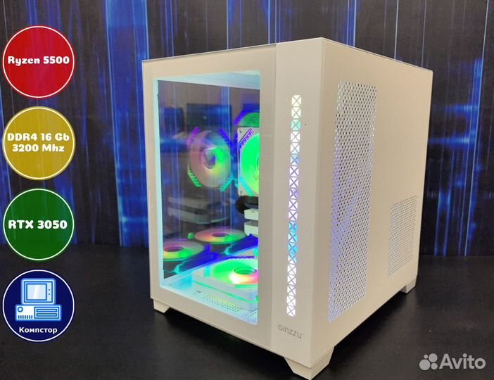 Геймерский комп AMD5500-RTX3050-16DDR4-BKR8396-A520