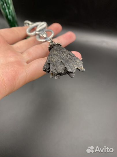 Серебряная подвеска с турмалином