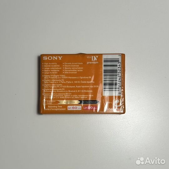 Видеокассета Panasonic DVC, VHS-C, Sony