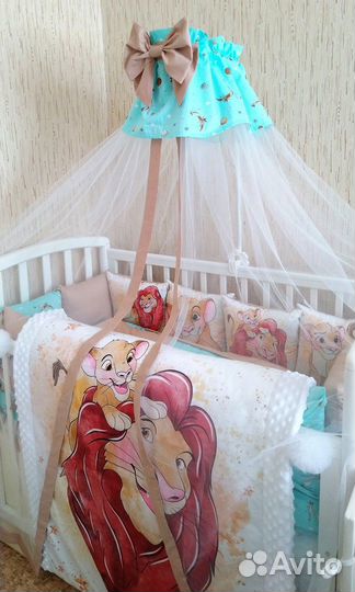 Бортики и балдахин в кроватку