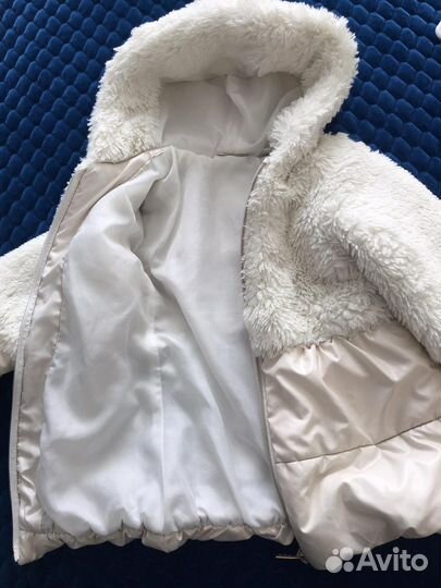 Шапка тюрбан и куртка демисезон на девочку