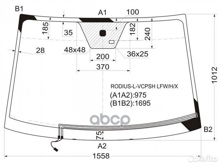 Стекло лобовое с обогревом щеток + дд ssangyong