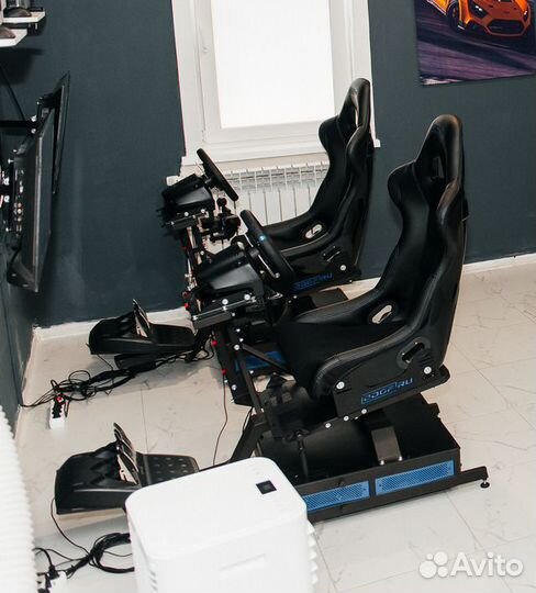 2DOF подвижная гоночная платформа + руль и педали