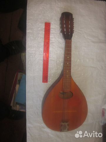 Мандолина СССР.Музыкальный инструмент.Ярлык