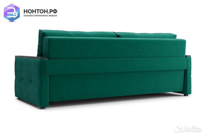Диван еврокнижка Инсайд 3-х местный изумрудный