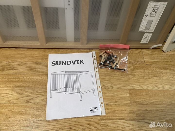 Кроватка детская Сундвик IKEA + матрас