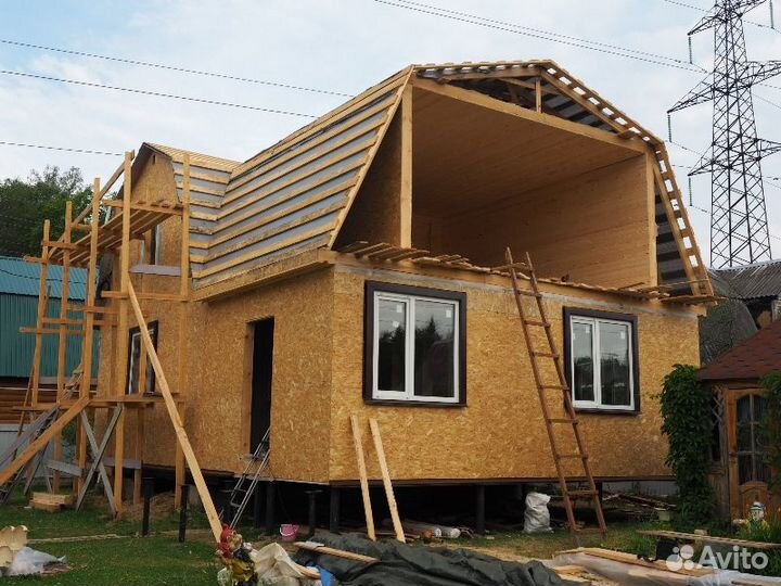 Ремонт и строительство домов. Бригада строителей