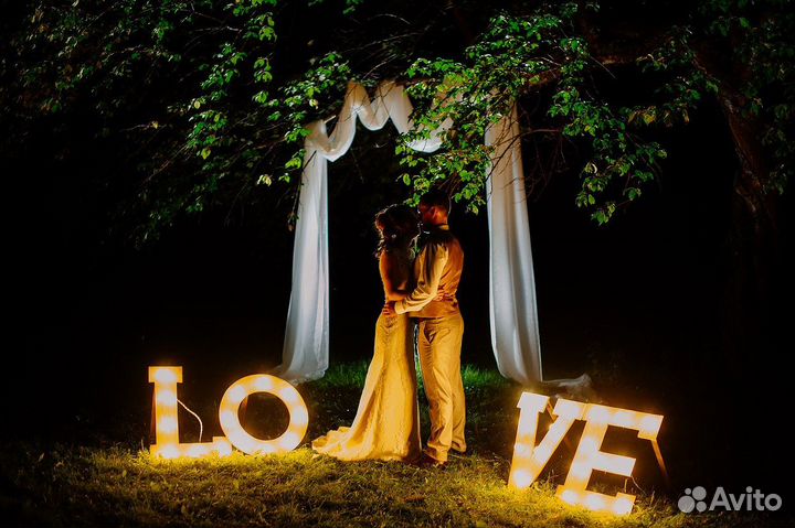 Аренда деревянных букв для свадьбы, фотосессии