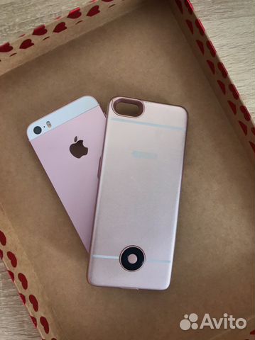 Чехол-зарядка на iPhone 5/5s/SE розовый