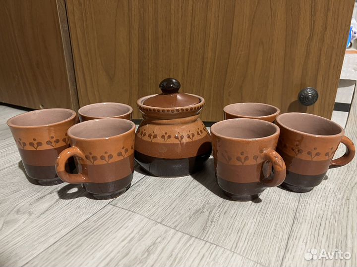 Чашки и Горшок керамический