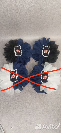 Банты для школы синие. С Венсдей
