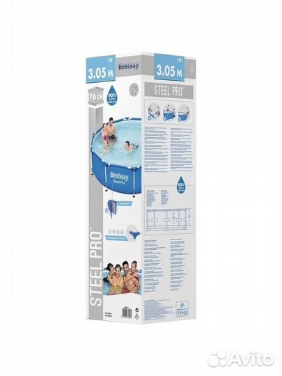 Бассейн каркасный 305 х 76 см Steel Pro