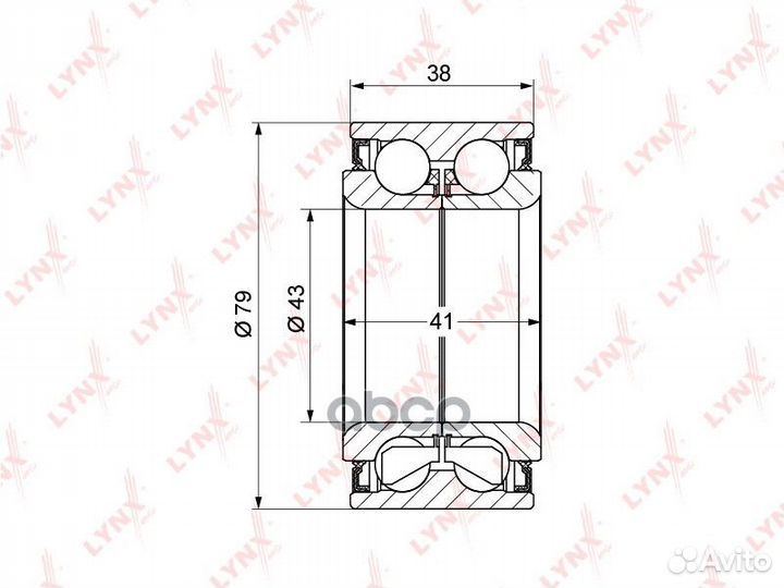 Комплект подшипника ступицы колеса перед