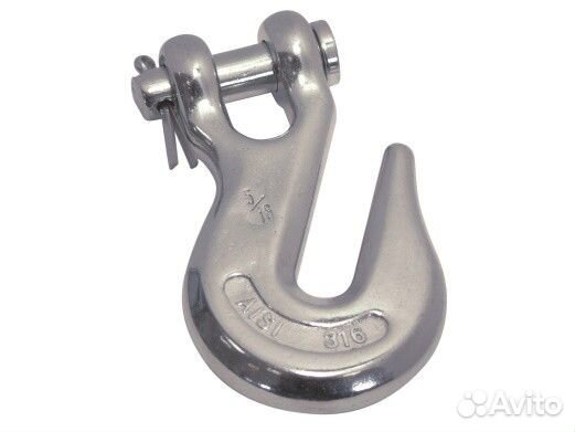 Гак с пальцем и фиксатором нержавеющий 1/2