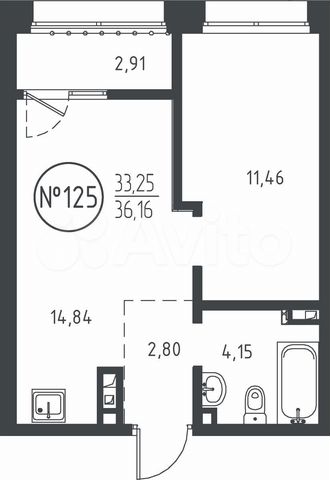1-к. квартира, 36,2 м², 5/10 эт.