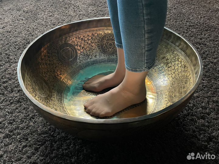 Поющая чаша напольная для ног 52см, нота Фа, Непал