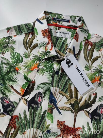 Гавайская рубашка No excess новая