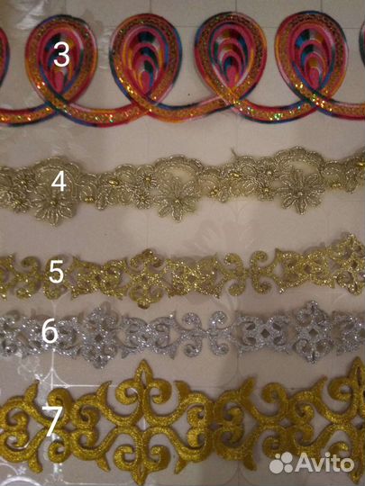 Тесьма, косая бейка, аппликации