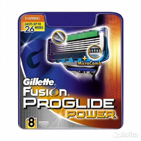 Сменные кассеты Gillette Fusion ProGlide Power8шт