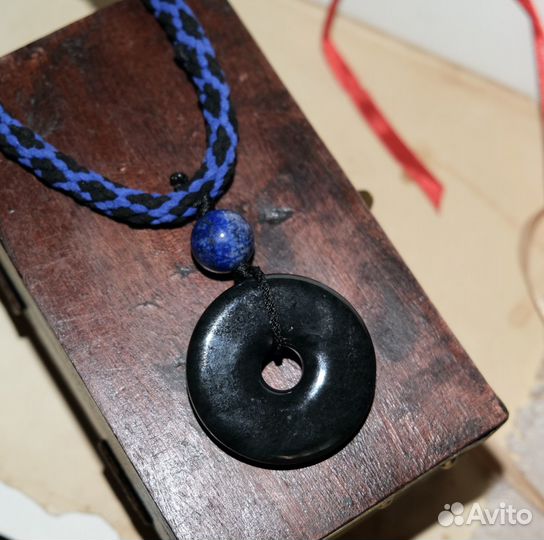 Чёрный нефрит Диск Би ритуальный предмет