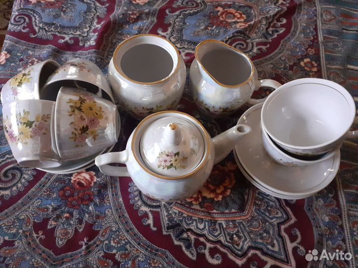 Чайный сервиз перламутр СССР