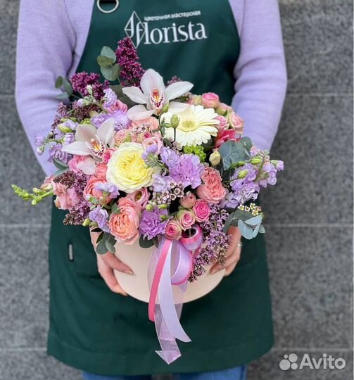 Оригинальные букеты в корзинах. Доставка/Самовывоз